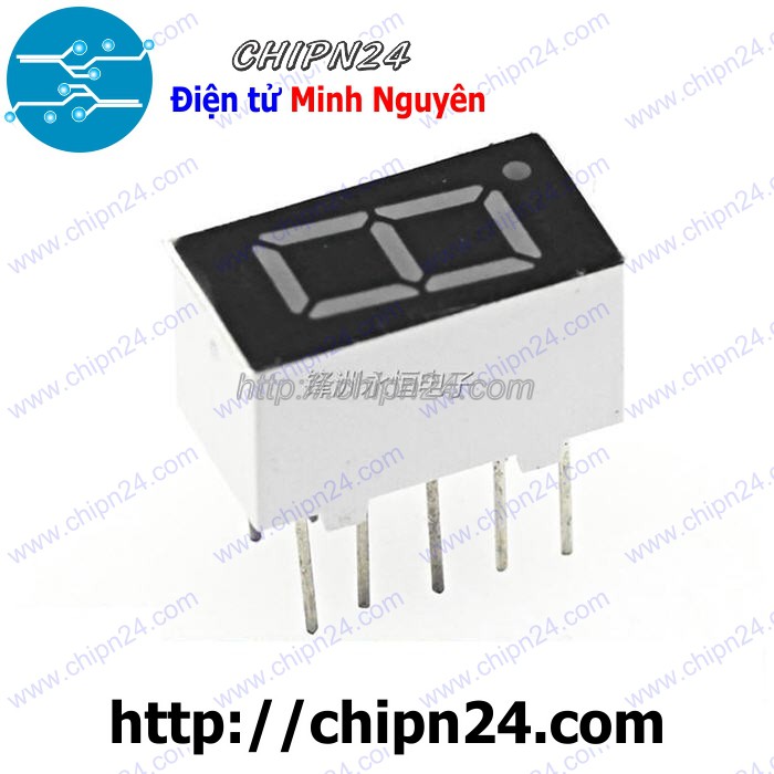 [3 CON] (F24) Led 7 Đoạn 0.36 inch 1 Số Anot chung (Sáng Đỏ) 8x14mm