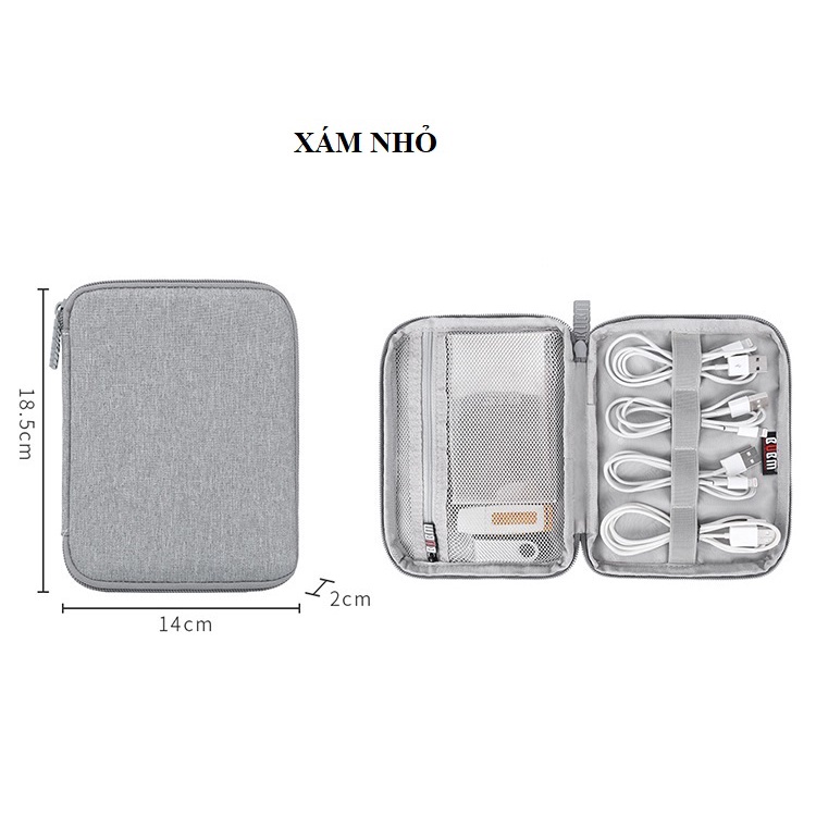 Túi đựng tai nghe dây cáp sạc điện thoại/thẻ USB Mini phụ kiện nhỏ gọn bỏ túi mang đi du lịch BUBM