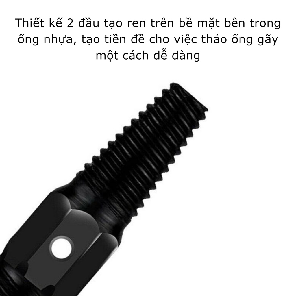 Mũi khoan taro tạo ren ngược, mũi tháo ống nước gãy 2 đầu ren