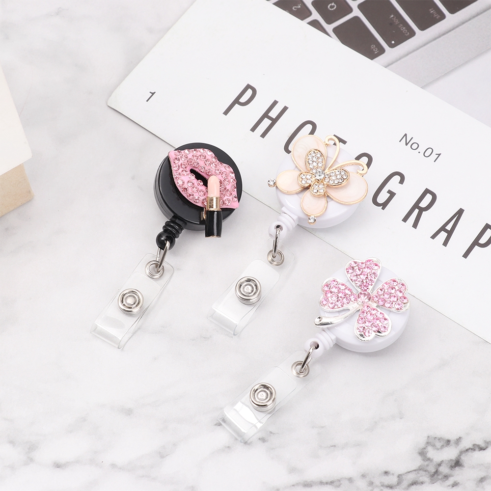 1 Móc Kẹp Giữ Thẻ ID Chống Thất Lạc Tiện Dụng Giá Đỡ