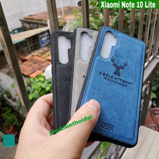 Ốp lưng Mi Note 10 Lite 💝FREESHIP Từ 50k💝 chống sốc vải đầu hươu cao cấp