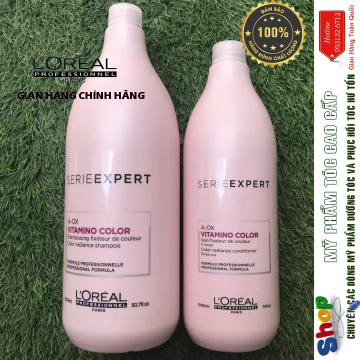 [L'oreal-chính hãng]Dầu gội giữ màu tóc nhuộm L'oreal Serie Expert A-OX Vitamino color radiance shampoo 1500ml