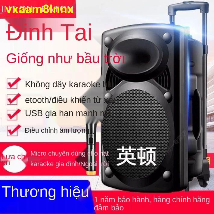 Loa âm thanh múa vuông 15 inch cần 8 karaoke bluetooth ngoài trời với micro không dây