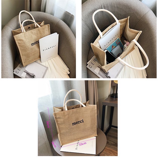 [TÚI CÓI VUÔNG] Túi Cói Merci Siêu Hot Rẻ Vô Địch Hàng Đi Biển Đi Chơi Du Lịch/Đựng Cả Thế Giới | BigBuy360 - bigbuy360.vn