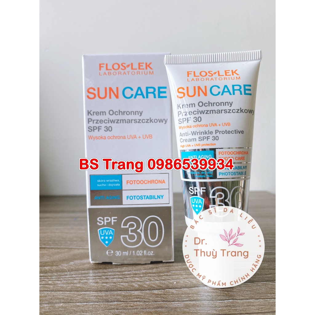 [CTY] Kem chống nắng chống nhăn và bảo vệ da FLOSLEK SUNCARE ANTI-WRINKLE PROTECTIVE cream SPF 30+ cho da khô, nhạy cảm