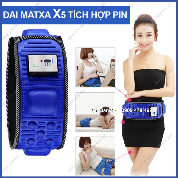 ĐAI MASSAGE GIẢM BÉO X5 PIN SẠC - 3056