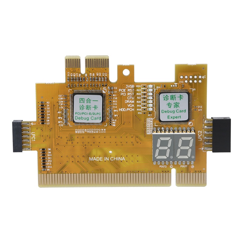 Thiết bị phân tích chẩn đoán khử lỗi biểu thị LED cổng PCI-E 4 trong 1 cho bo mạch chủ PC