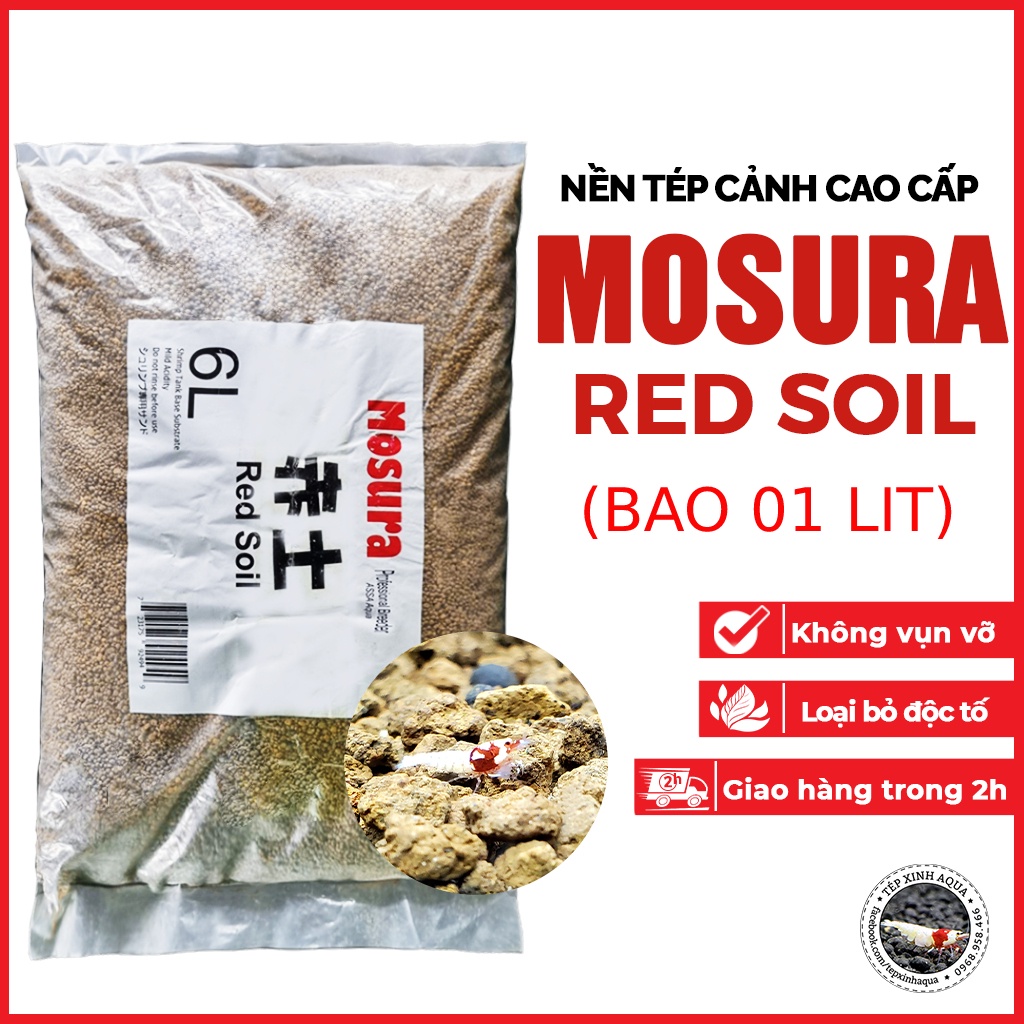 Nền thủy sinh nuôi tép cảnh cao cấp Mosura Red Soil ( 01 lit) [Tép Xinh Aqua]