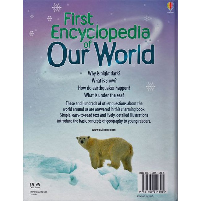 Sách Usborne - Bách khoa toàn thư cho bé 6-8 tuổi 1st Encyclopedia Our World