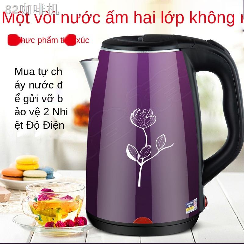 CNồi cách nhiệt bán cầu Ấm đun nước siêu tốc Inox chống đóng cặn công suất lớn sôi