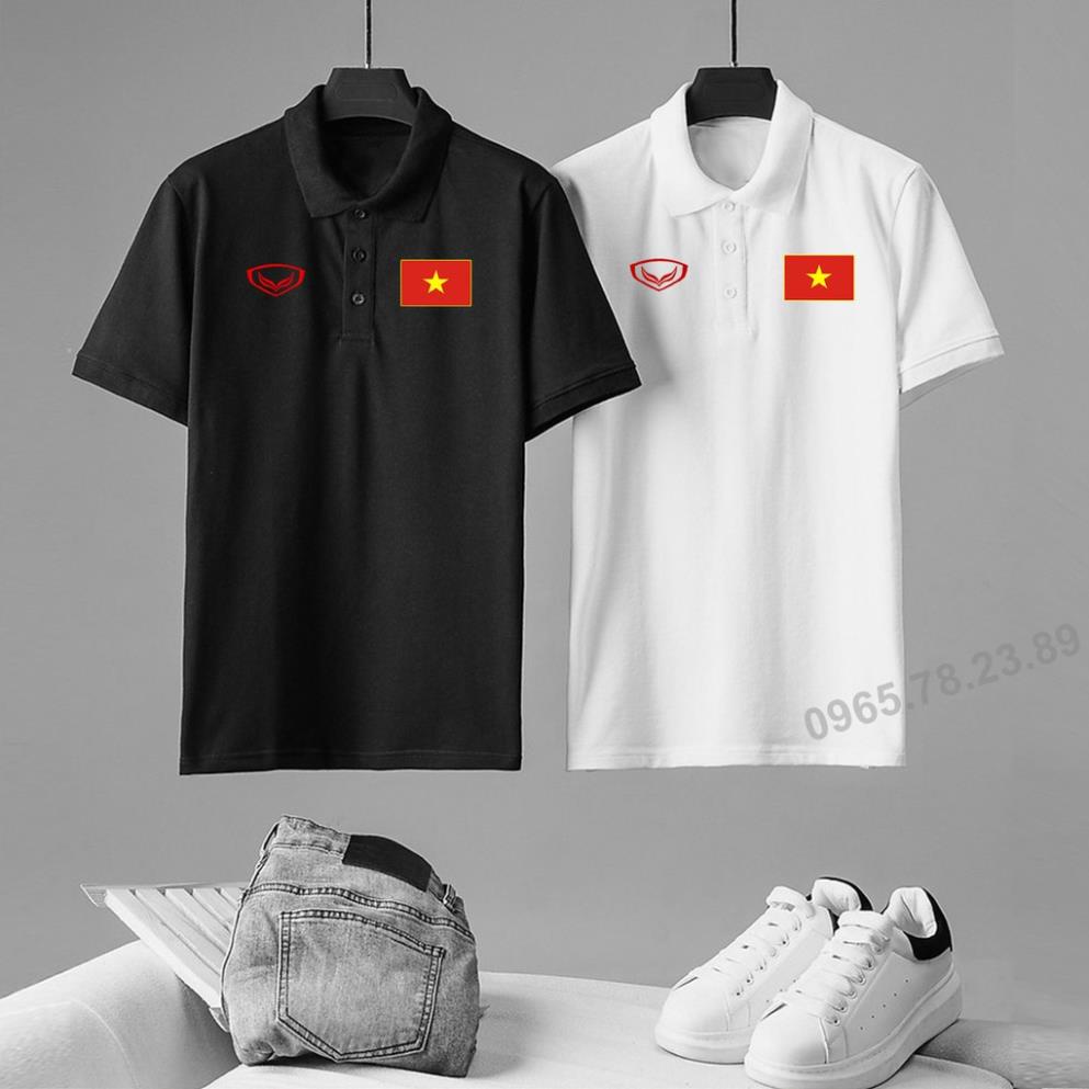 Áo Thun Polo cổ bẻ ngắn tay Đội Tuyển Bóng Đá VIỆT NAM Cao Cấp, Cotton Thấm Hút Mồ Hôi Tốt, không bông xù GUCATI Xịn