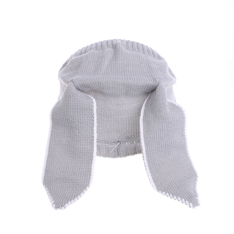 Mũ Len Beanie Đính Tai Thỏ Dễ Thương Cho Bé