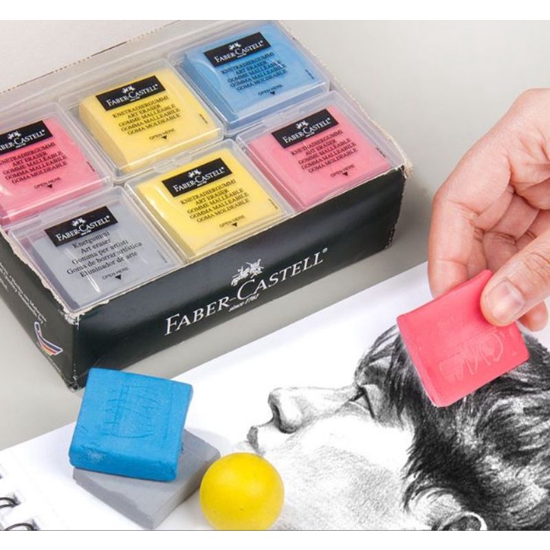 GÔM ĐẤT SÉT FABER-CASTELL HỘP NHỰA / GÔM FABER DUST FREE