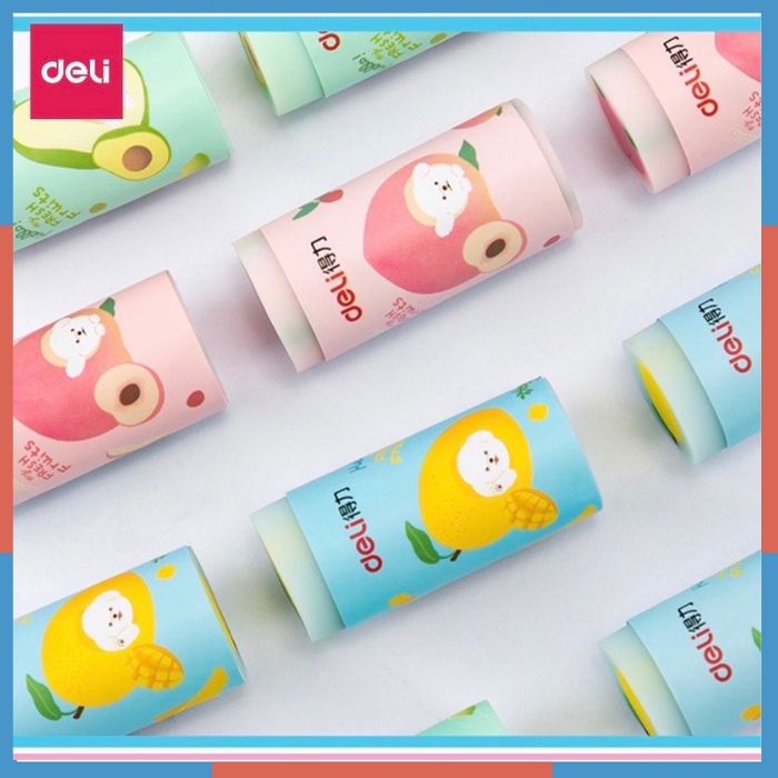 Gôm tẩy trái cây Deli hình Kiwi, dâu, chanh cute 01400