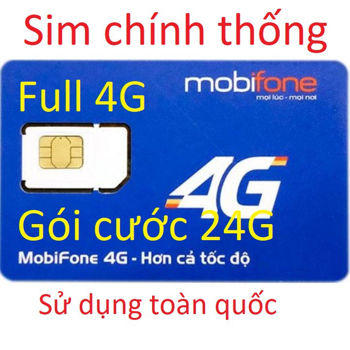 Sim mobifone 4G Full DATA tỷ GB(24G-07)