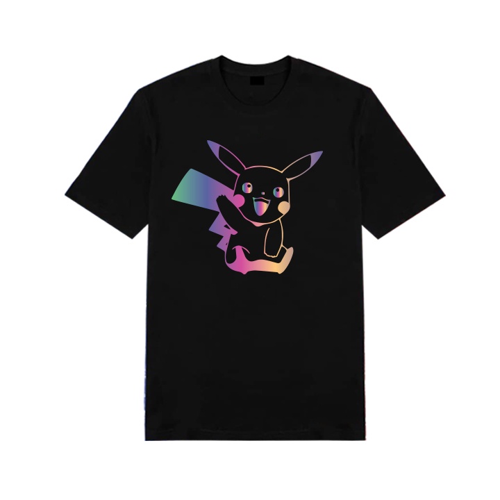 ÁO THUN PIKACHU TAY LỞ FOM RỘNG UNISEX NAM NỮ PHẢN QUANG