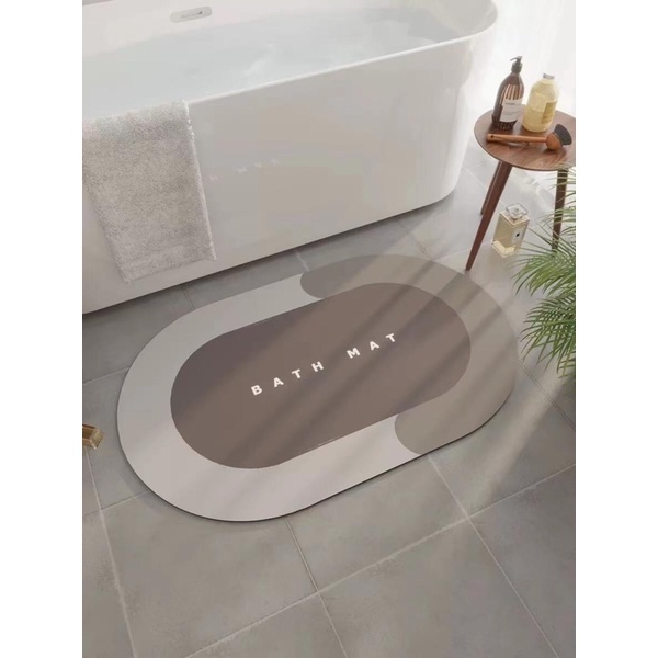 Thảm Lau Chân Silicon Siêu Thấm Nước Chất Liệu Chống Trơn Trượt