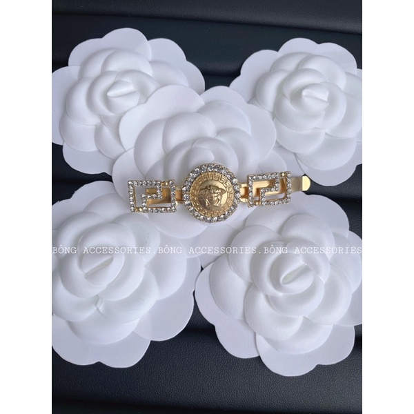 kẹp tóc versace đính đá thương hiệu sang chảnh [hình tự chụp]