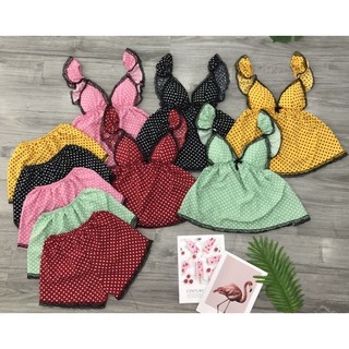 Đồ bộ đùi dây lụa bi có mút