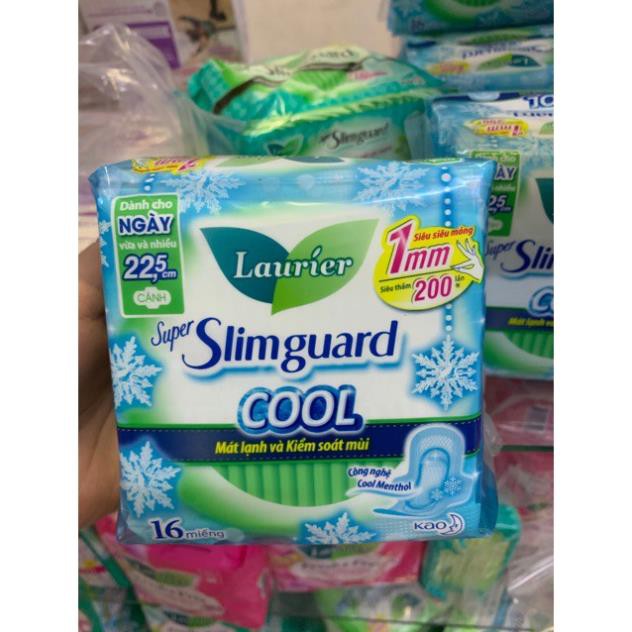 [ Chính Hãng ] Laurier Slimguard COOL mát lạnh 22,5cm băng vệ sinh cao cấp gói 16 m