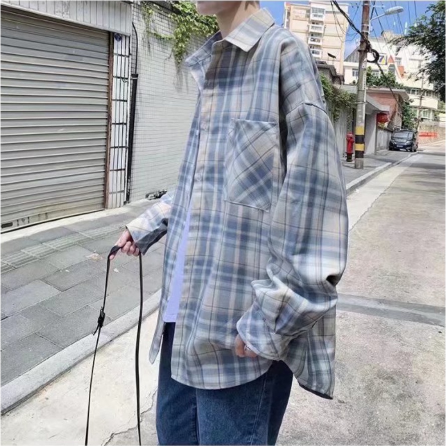 Áo Sơ Mi Nam Nữ Caro Tay Dài áo sơ mi trắng Dáng Rộng áo sơ mi nữ form rộng Thiết Kế Thời Trang áo sơ mi caro nam Theo Phong Cách Hàn Quốc áo sơ mi nữ