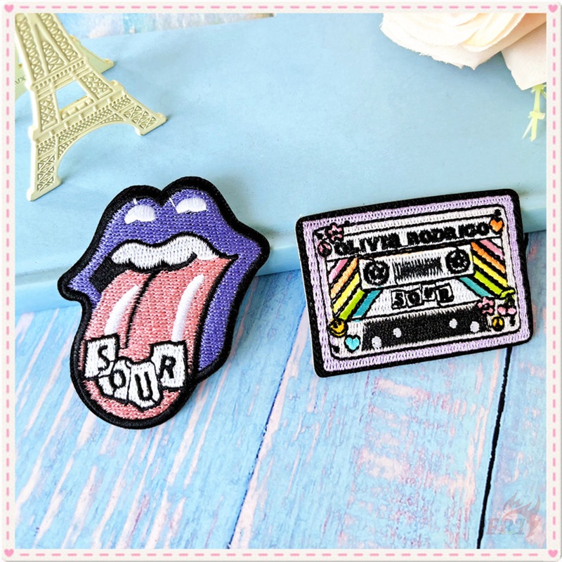 1 miếng dán ủi quần áo thêu họa tiết Olivia Rodrigo DIY
