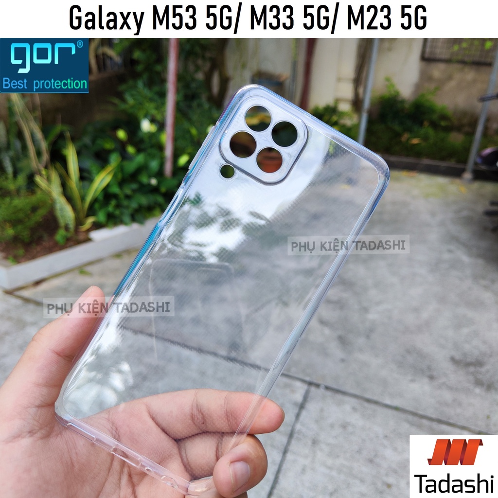 Ốp Lưng Dẻo Gor Samsung M53 5G/ Galaxy M33 5G/ Galaxy M23 5G, M14 5G Trong Suốt Có Gờ Bảo Vệ Camera - Chính Hãng GOR