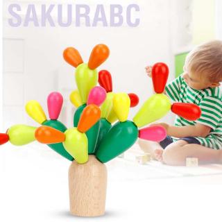 Sakurabc Balancing Cactus Toy Assembled Building Blocks Tree Early Educational Toys and Gifts for Children