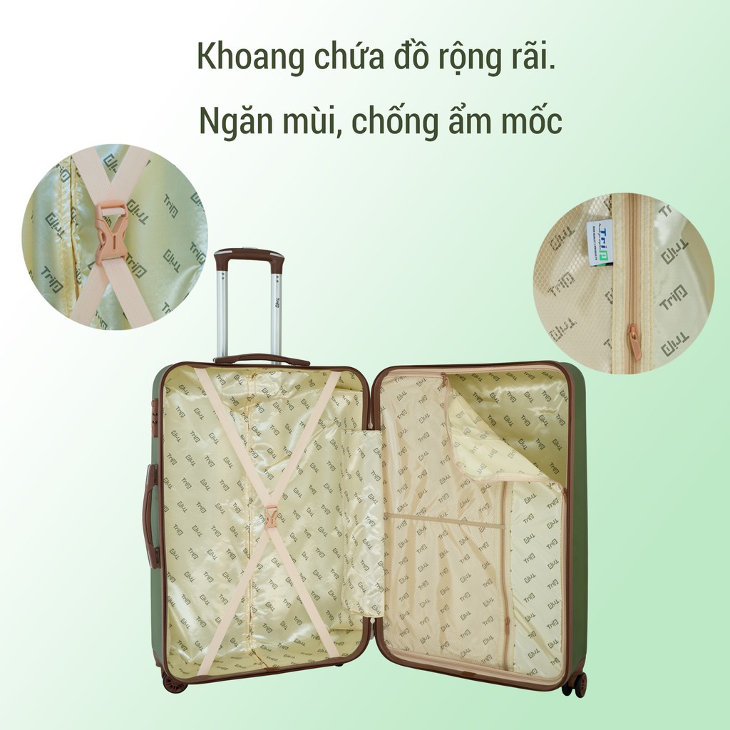 Vali nhựa TRIP P803A Size 28inch size lớn nhất đựng 30kg hành lý ký gửi