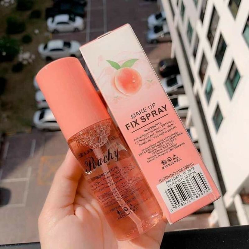 🍑🍑[CHÍNH HÃNG] XỊT KHOÁNG ĐÀO KISS BEAUTY MAKEUP FIX SPRAY PEACH 75ML 🍑🍑 | BigBuy360 - bigbuy360.vn