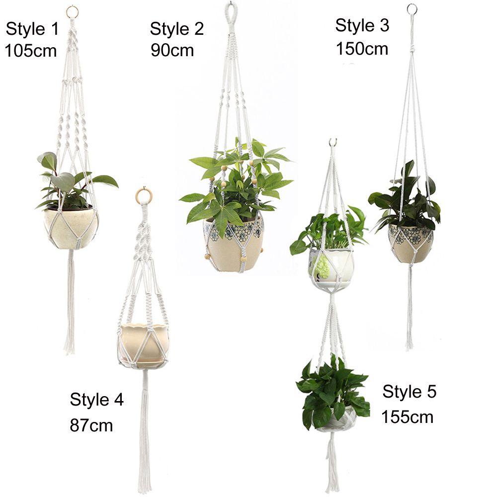 Dây Thừng Cotton Treo Trang Trí Sân Vườn|Giá Đỡ Chậu Hoa Thiết Kế Độc Đáo Tiện Dụng