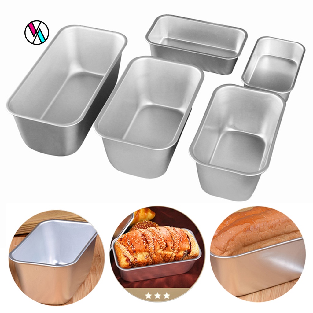 Khuôn làm bánh chống dính không lủng bằng hợp kim nhôm hình chữ nhật dùng cho nhà bếp