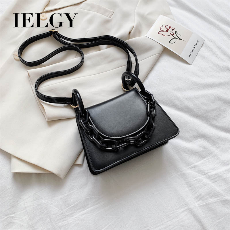 Túi đeo vai IELGY màu trơn thời trang dễ phối cho nữ