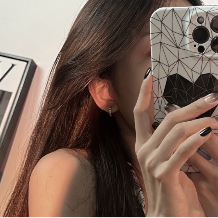 Bông Tai Đính Kim Cương Phong Cách Harajuku Thời Trang Cho Nữ