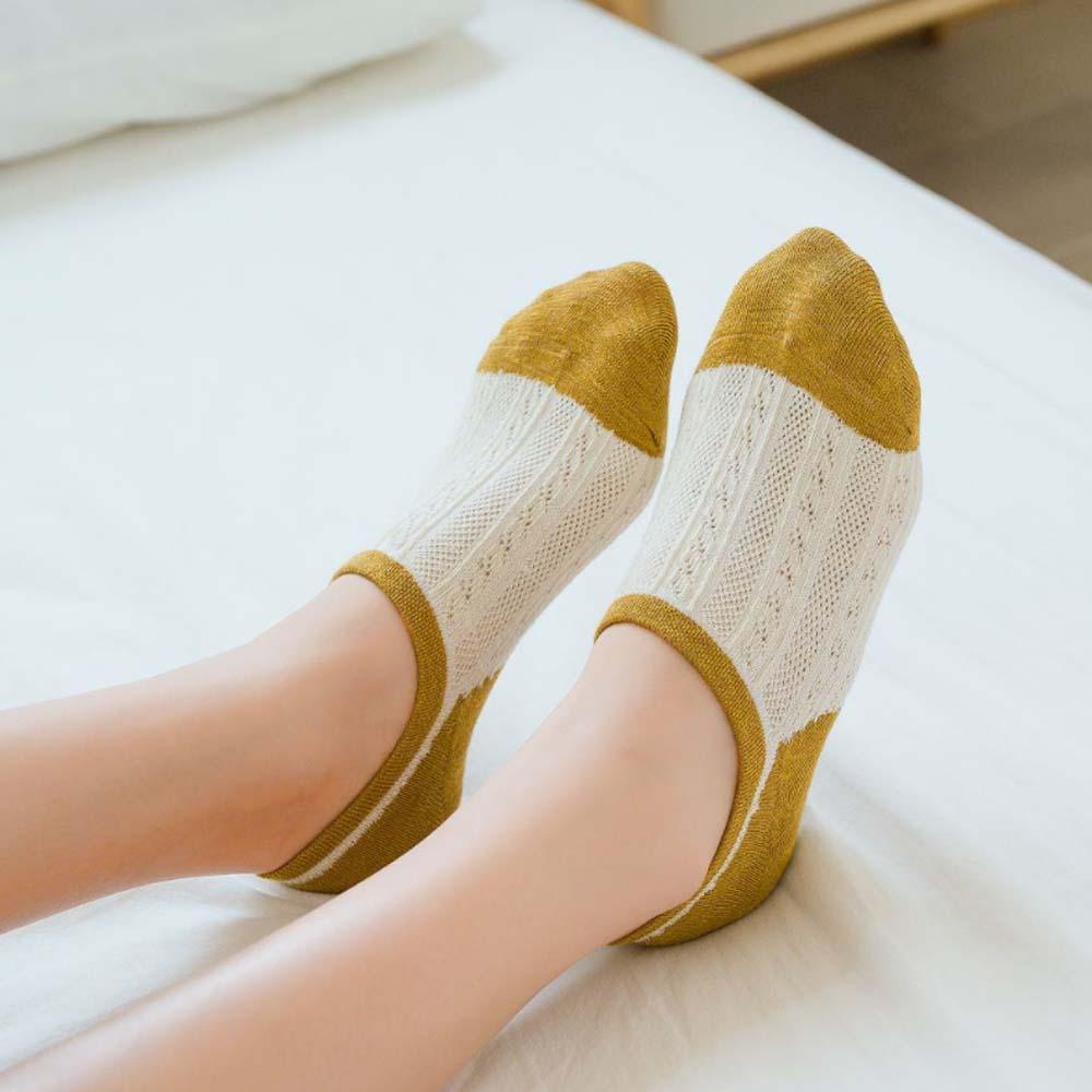 AROMA Vớ Cổ Thấp Họa Tiết Kẻ Sọc Thời Trang Xuân Hè Cho Nữ