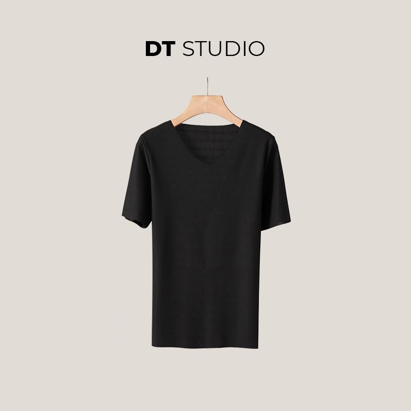 Áo thun nữ phông tăm trơn basic freesize dáng suông co giãn 4 chiều siêu mềm mịn DTSTUDIO