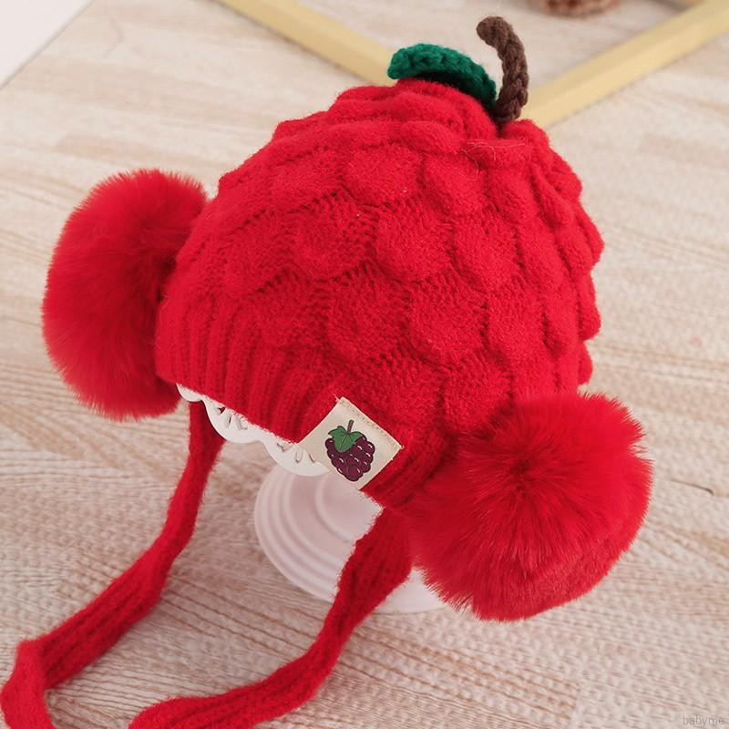 Mũ Trùm Đầu Đính Bóng Lông Thú Đáng Yêu Cho Bé