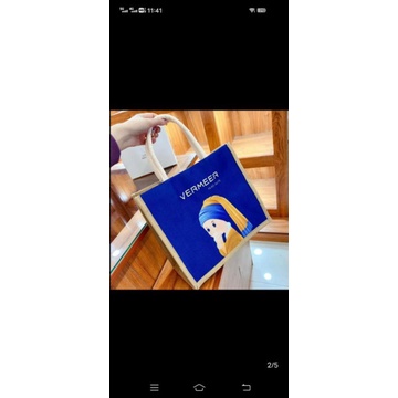 Túi Vải Canvas Mini In Họa Tiết Graffiti Dễ Thương