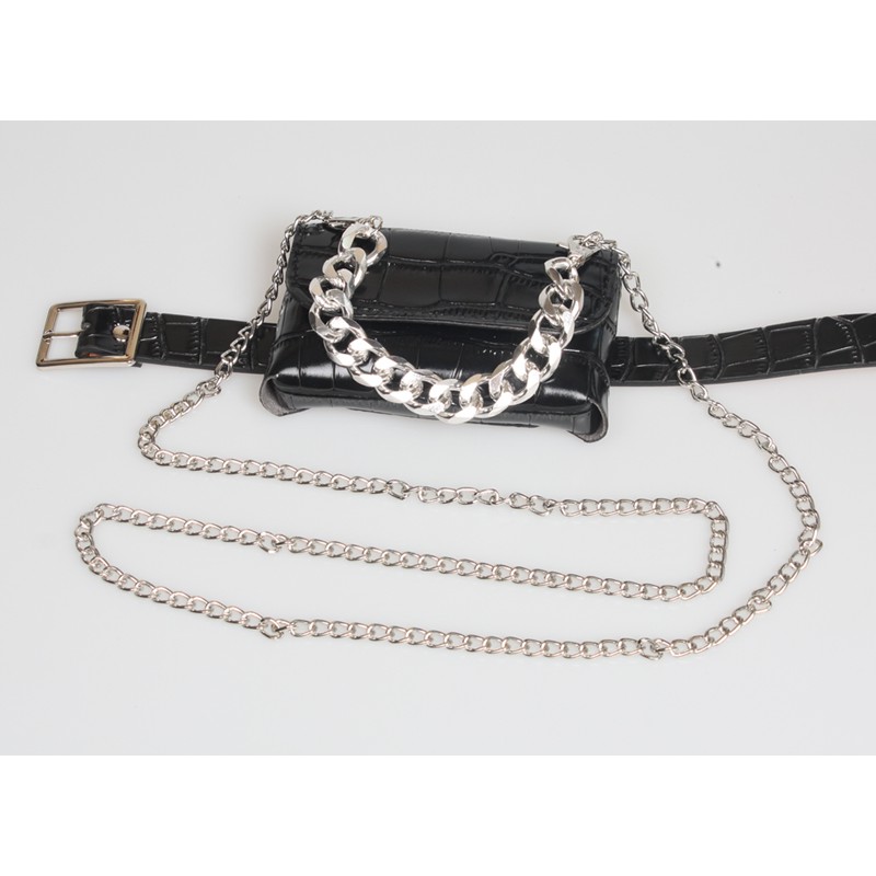 Small Waist Belt Bag Fashion Chain Mini  Crossbody Pack