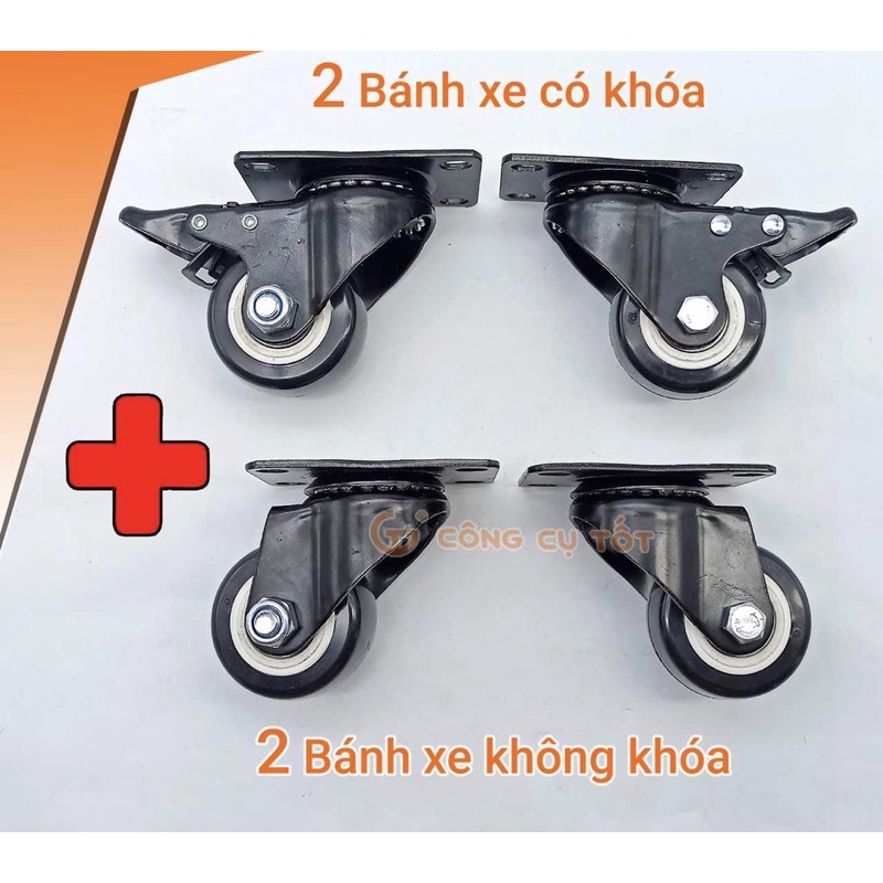 Bánh xe đẩy hàng đường kính 50mm và 60mm loại tốt