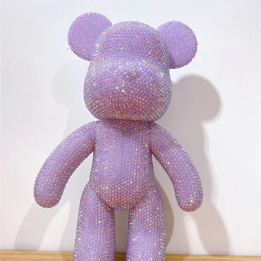 [Mã LIFE0503TOYS1 giảm 10% đơn 150k] Gấu đính đá, Gấu đính đá handmade Bearbrick size 23cm cao cấp cho mọi lứa tuổi