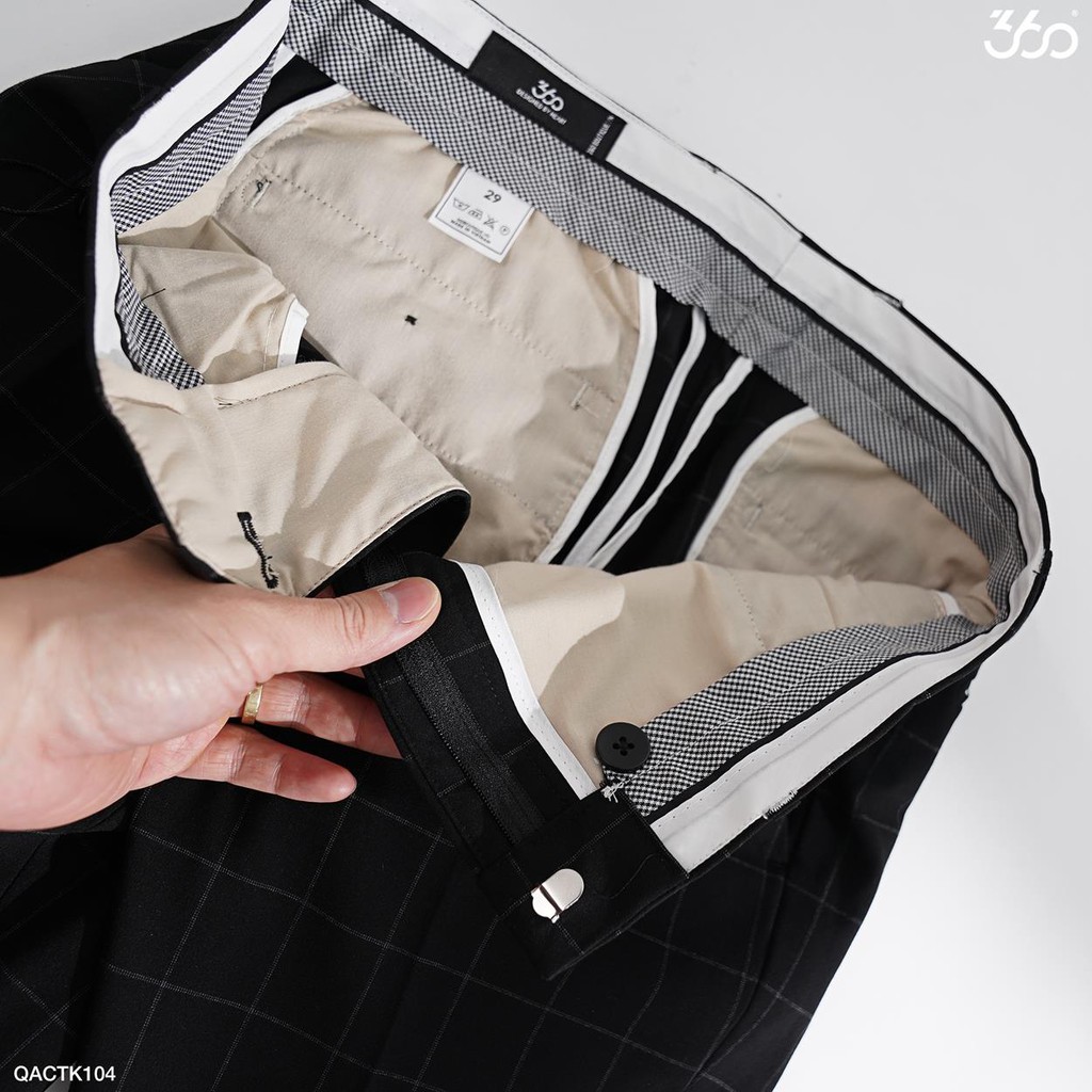 [Mã FAMALLT5 giảm 15% đơn 150K] Quần âu nam cao cấp 360 BOUTIQUE họa tiết kẻ vuông - QACTK104 | BigBuy360 - bigbuy360.vn