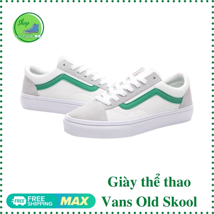 Giày thể thao  old Skool trắng sóng xanh  Cho Cả Nam Và Nữ / Hotgirl99 | BigBuy360 - bigbuy360.vn