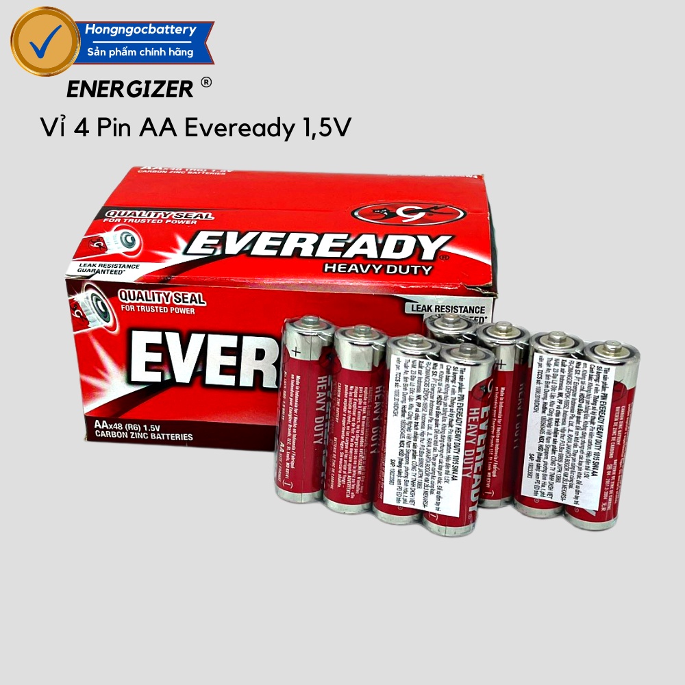 Hộp Pin AA 1,5V ( R6 , LR6 ) ENERGIZER EVEREADY heavy duty 1015 - Hàng Chính Hãng