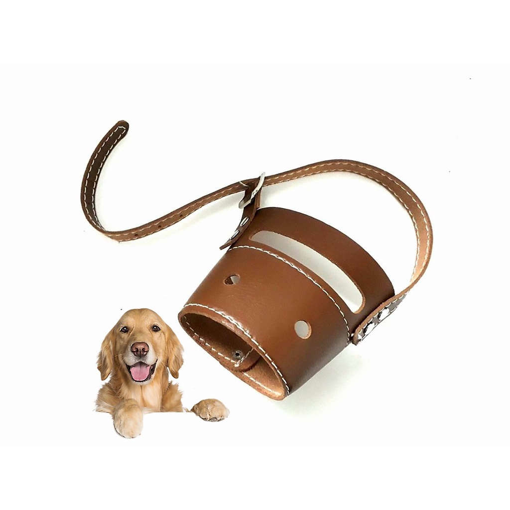 Rọ Mõm Bằng Da Bò 100% - Rọ Mõm Cho Chó Từ 5-15kg - Heropet