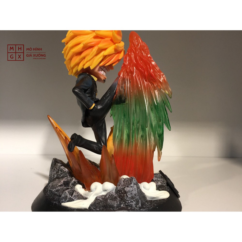 Mô Hình Vinsmoke Sanji Hắc Cước (Chân Đen) Trạng thái chiến đấu Cao 18cm - Tượng Figure One Piece