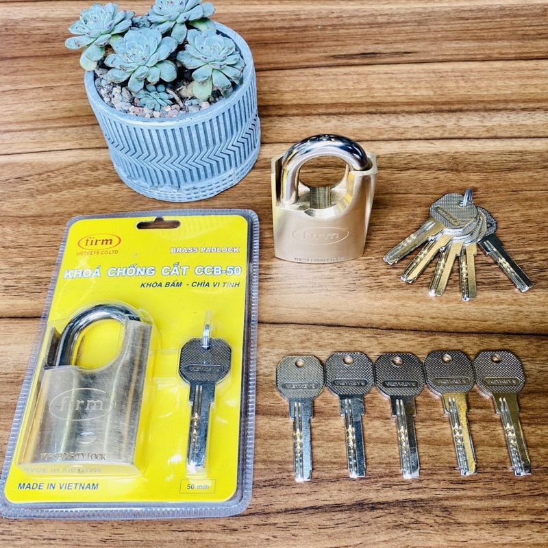 Khoá chống cắt 15 chìa vi tính, khoá móc bấm nhiều chìa firm