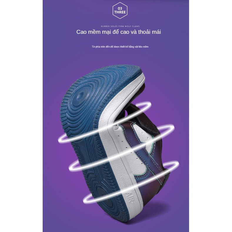 Giày thể thao air force no. 1 cổ thấp phong cách hip hop thờI trang mùa xuân cho bé