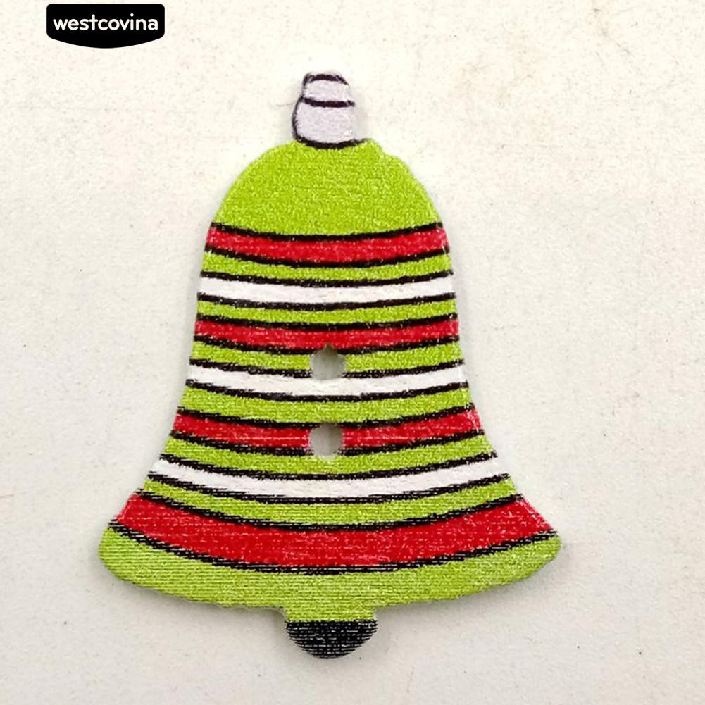 Set 50 Cúc Gỗ Trang Trí Giáng Sinh Tự Làm Chuyên Dụng