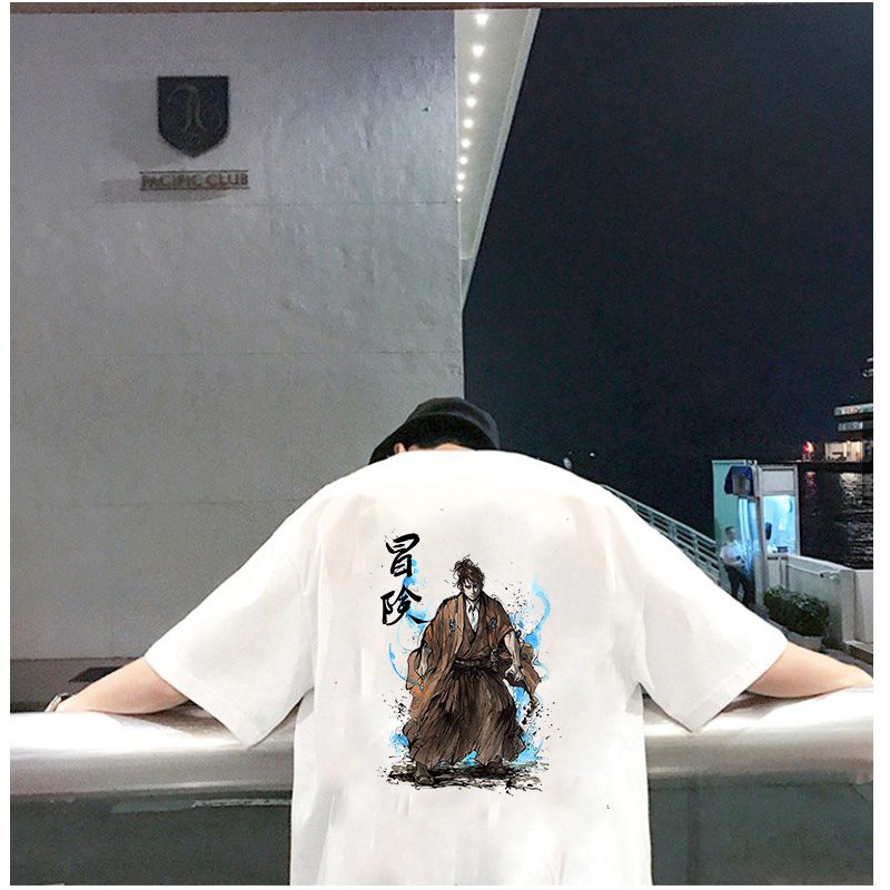 Áo thun unisex form rộng phong cách Nhật Bản đẹp độc lạ vải dày mịn 2019T1675